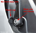 Wiper arm nut and cap